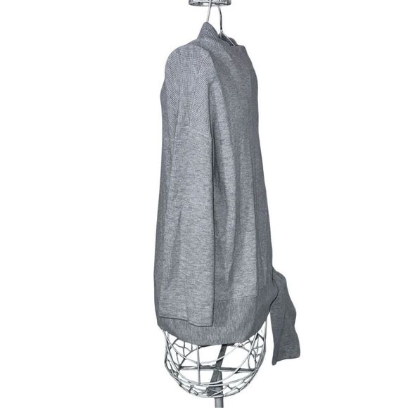 STUNNING CHICO'S Woman's Sweater W/ Tie At Bottom Gray Crew Neck Retail $109 Si - Picture 8 of 11